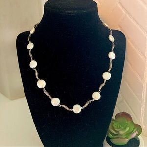 Silver and Pearl Necklace